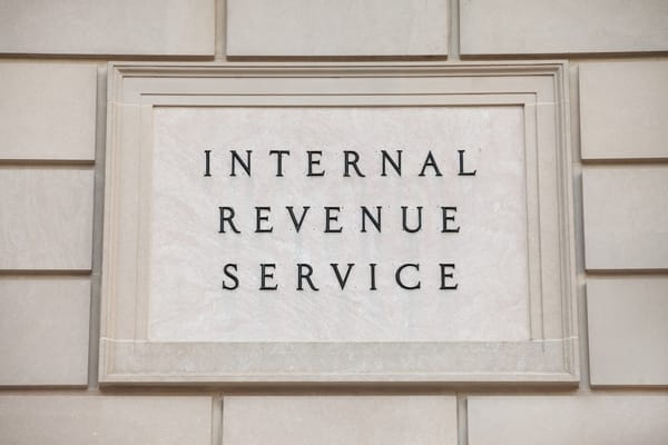 Picture of the Internal Revenue Service building signage 