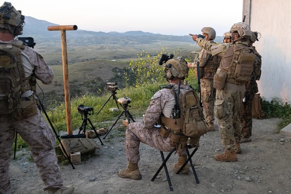 U.S. Marines with 1st Air Naval Gunfire Liaison Company