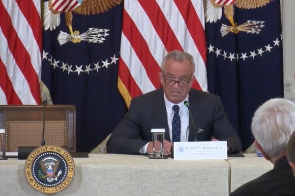 Picture of RFK Jr. at a MAHA Commission press announcement 