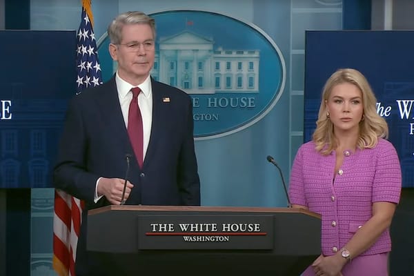 Picture of Treasury Secretary Scott Bessent and Press Secretary Karoline Leavitt  
