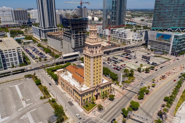 Photo of downtown Miami including the Freedom Tower