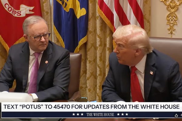 Picture of President Trump and Australian Prime Minister Albanese 
