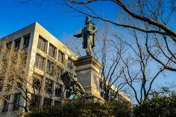 Picture of the Albert Pike statue in Washington D.C. 