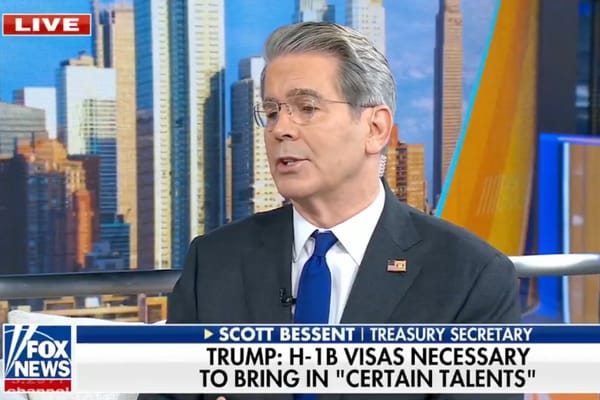 Picture of Treasury Secretary Scott Bessent on FoxNews 