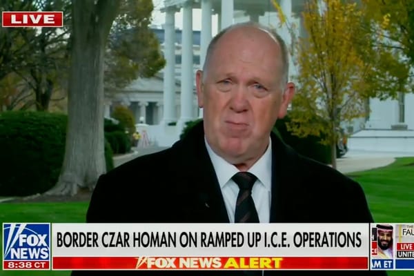 Picture of Tom Homan in front of the White House 