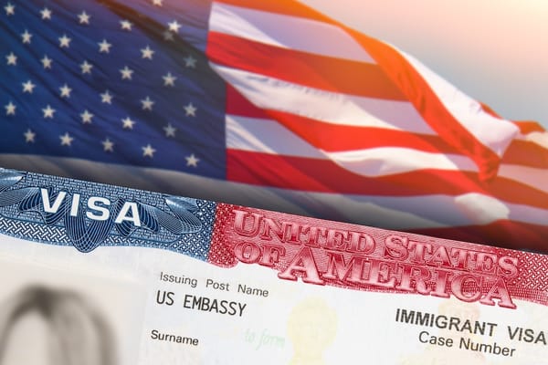 Picture of a United States Visa 