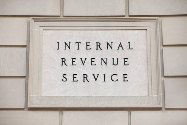 Picture of the Internal Revenue Service building sign 