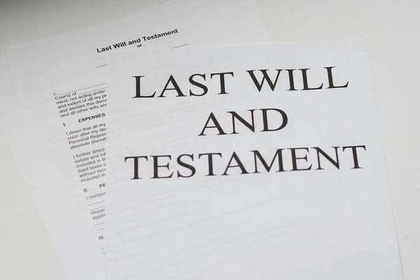 Picture of paperwork titled Last Will and Testament 