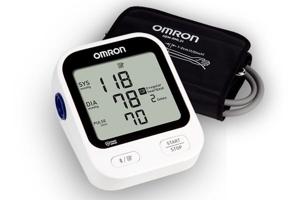 Picture of an Omron home blood pressure tester 