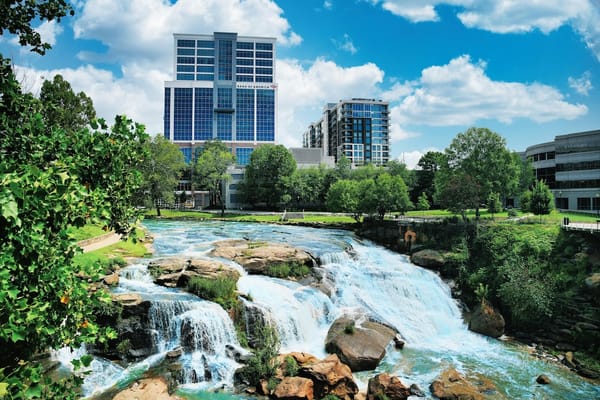 Image of a river in Greenville, SC